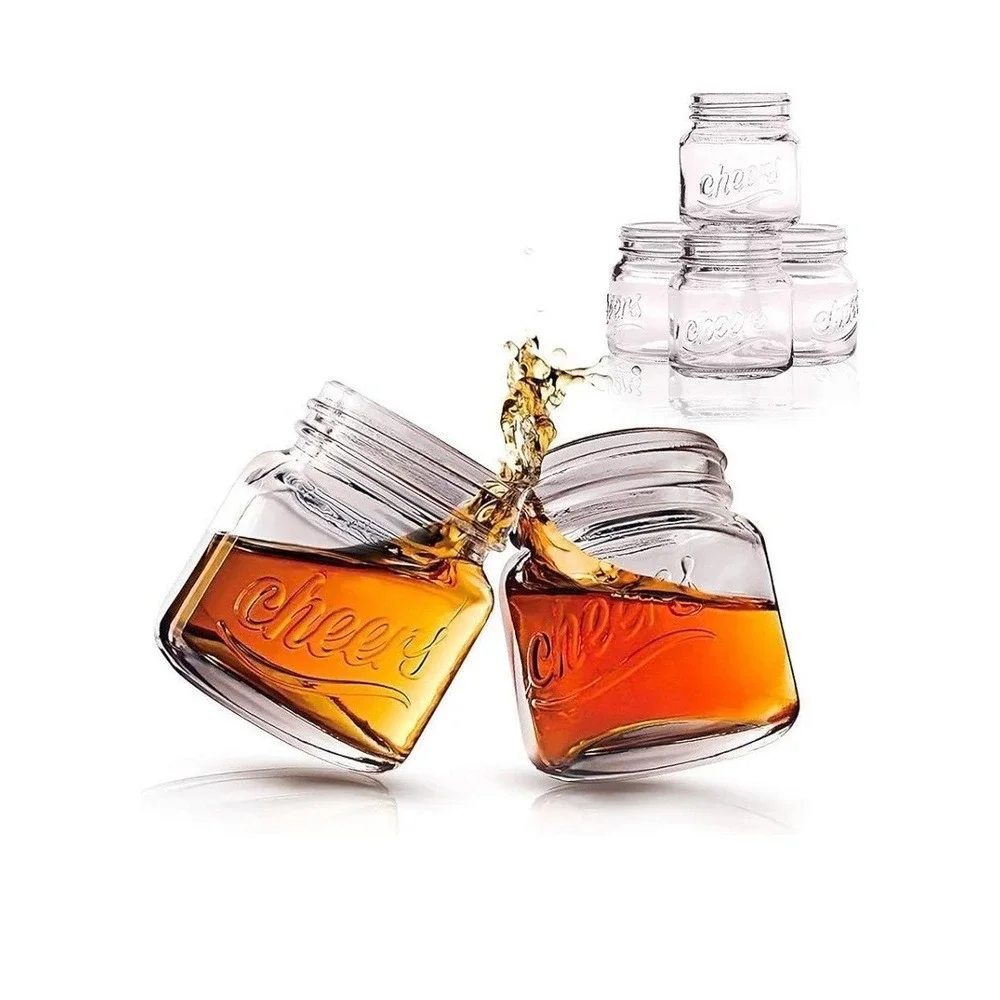 Protocol Callin' The Shots Mason Jar Shot Glasses Set of 6 NIB